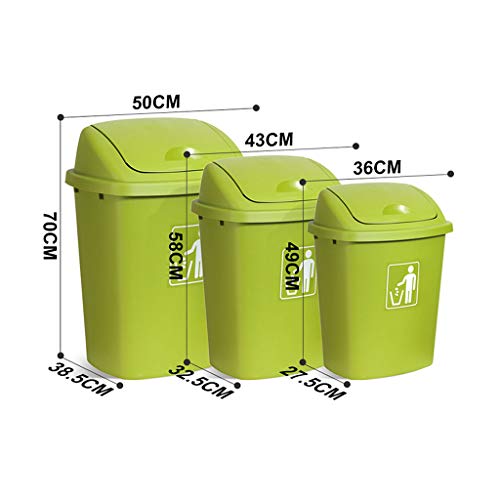 Cubo de basura cubierto de plástico de 30L contenedor para cocina y hogar 3