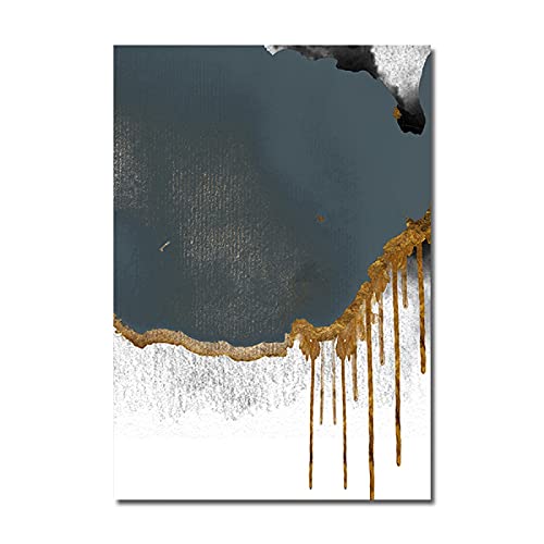 Cuadro minimalista moderno en lienzo de acuarela abstracto para salones sofisticados 3