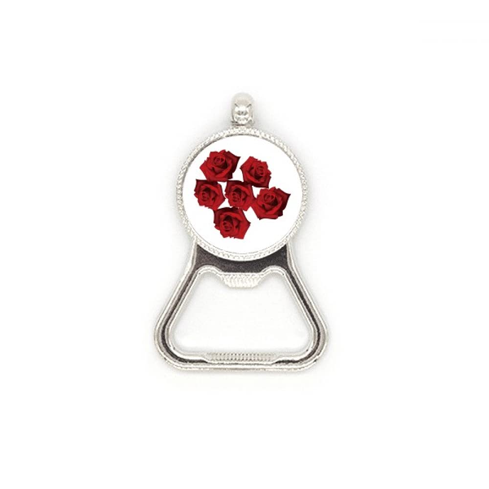 Décapsuleur en acier inoxydable fleur de rose rouge pour bouteilles