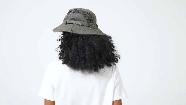 Gorro de sol para hombre de algodón y bordado con ala ancha miniatura 6