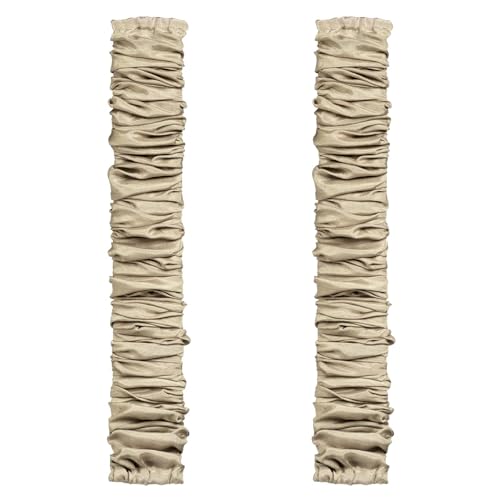 Image of 2 Pcs Fabric Cord Cover & Chandelier Chain Cover Each 6 Feet Long Easy to Install Ideal for Chandeliers Lighting Wire Cable Management and Hiding (Grey)