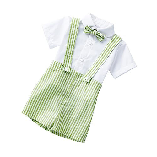 FRCOLOR Children's Gentleman's Clothing 3pc Boys Suit Short Sleeve Shirt Pants