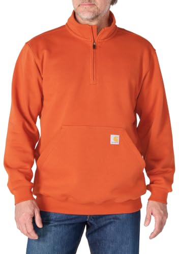 Image of Carhartt Men's Marquette 1 /4-Zip Mock-Neck Sweatshirt