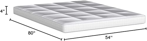 Miniatura 2 de DoCred Colchón de futón de tamaño matrimonial, extra grueso, plegable, japonés, colchón de espuma viscoelástica para adultos, colchón enrollable,