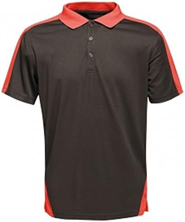 Regatta Profesjonalna kontrastowa koszulka polo Coolweave odprowadzająca wilgoć, czarna/ClssicRd, XS