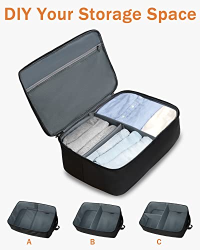 Suitcase Backpack With Diy Divider, 45L Travel Backpack Airline Approved For Men, Underseat Carry On Luggage Daypack Overnight Weekender Bags For Flight Personal Item, Gifts For Travelers Men, Black #TOP1