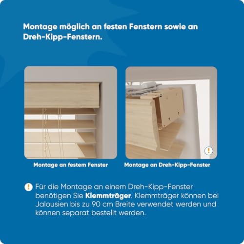 DTCH® Bambus Jalousie innen, helle Eiche, 180 x 240 cm – Ansicht 5