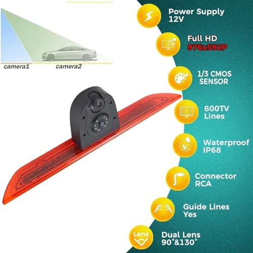 Caméra de recul Transit MK8 2014+ feu stop LED conduite arrière - 6