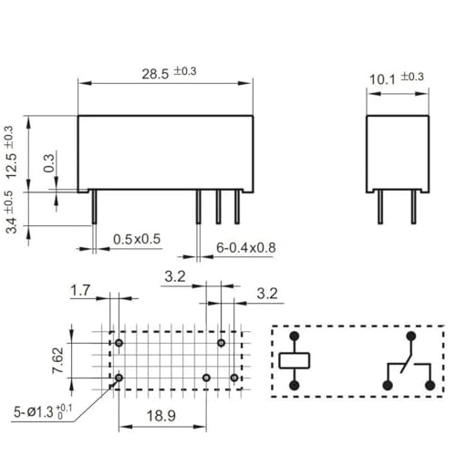 Relé HF118F 012-1ZS1 interruptor electromecánico de 5 pines JQX-118F 2