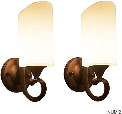 Preisvergleich Produktbild Wandlampe - Modern Wall Sconce, Eisenschieber gebogen Gradient zylindrisch Glas Wandleuchte Nordic Nachttisch Schlafzimmer Wohnzimmer Treppe Flur Praktische E27 Wand NUM2