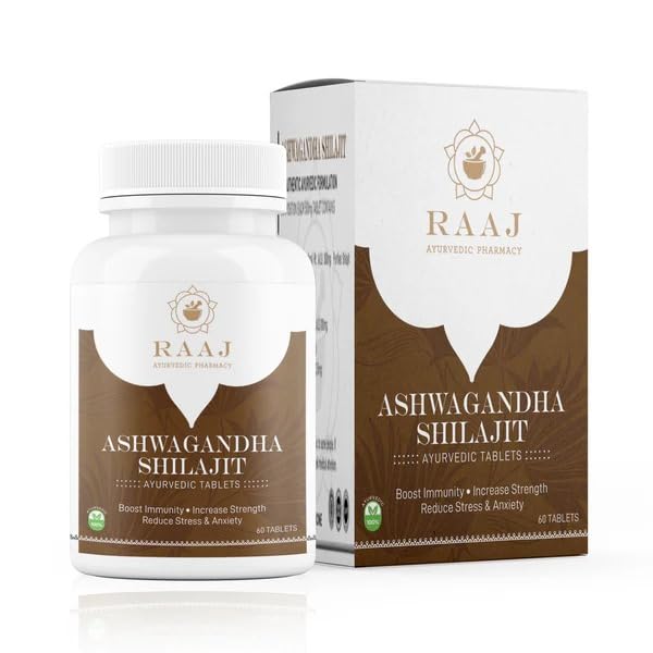 Raaj ayurvedic Pharmacy Traditional Ayurvedic Blend of Ashwagandha shilajit | Boosts Stamina, Strength & Improves Energy Levels | 100% Ayurvedic (Pack Of 1) (B0DC6D7RS6) Amazon Price History, Amazon Price Tracker
