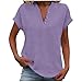 Aniywn White Tshirt Women Linen Tops Short Sleeve V Neck Tunic Shirts Dressy Causal Button Up Summer Blouses Trendy 2026