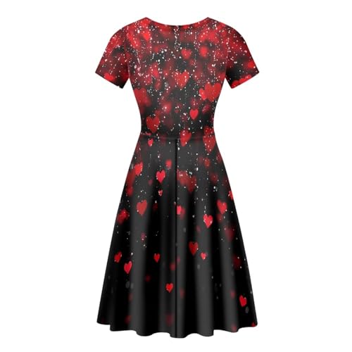 Image of Biyejit Women's Summer Casual Short Sleeve T-Shirt Swing Dress Crew Neck Plus Size S-4XL