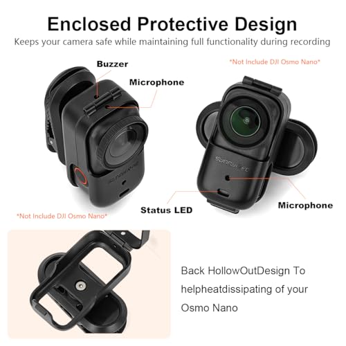 Image of ZORBES Backpack Clip for DJI Osmo Nano, 360Rotation Horizontal-Vertical Backpack Hat Compatible with DJI Osmo Nano Accessories Quickly Release Mount Camera Clip for Shoulder Strap, POV, Travel