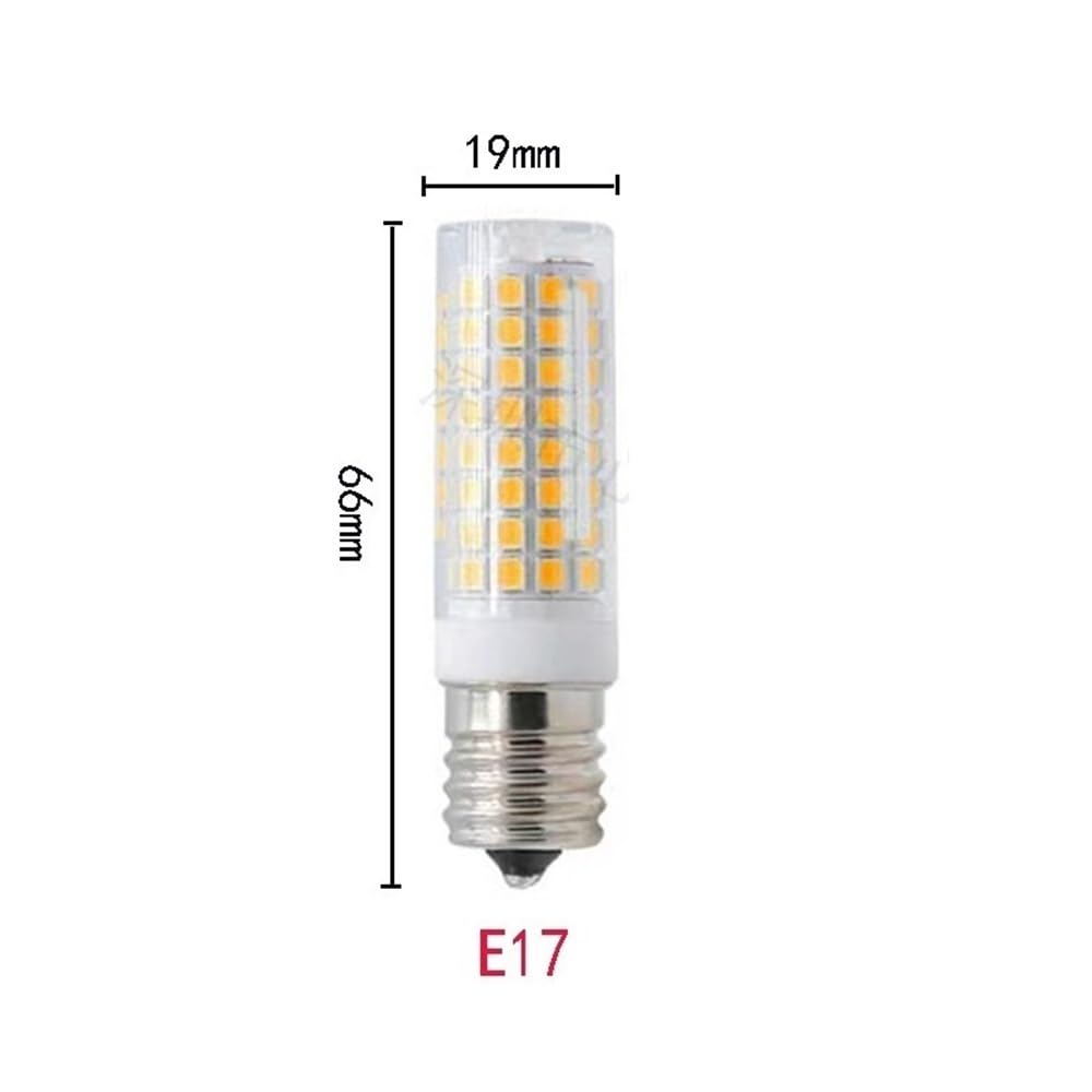 YSJX feux à large tension, 10 pièces/lot 5W 102Leds céramique AC100-130V/220-240V LED petite ampoule G9/E11/E12/E14/E17 lampe de maïs à intensité variable(Warm White 3000K,E12 10W)