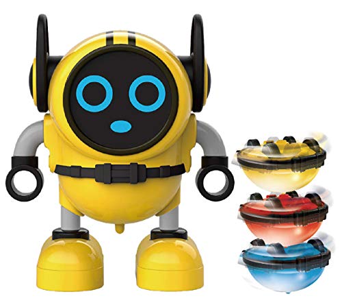SPACE LION Spinning Top, Toys-Spin Tops, Multi-Function Mini Robot Toys, Pull Back Car