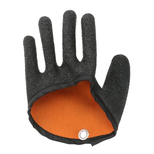 KICHOUSE Non-Slip Fishing Gloves Men's Winter Saltwater Gloves Skidproof Pe Thread Woven Fish Catching Set Random Color