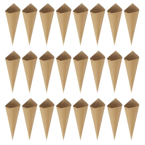 Cônes en papier kraft pour pétales de mariage : finie la colle grâce au ruban adhésif