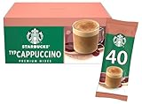 STARBUCKS Typ Cappuccino Premium Kaffee Sticks, Getränkepulver mit löslichem Kaffee, mit reichen und samtigen Noten, 1er Pack (40 x 18 g Einzelportionen)