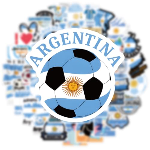 66 Pcs Argentina Football Graffiti Cartoon Waterproof Vinyl Soccer Stickers for Kids Girls Boys Teens Adults for Water Bottles Laptop Suitcase for Birthday Party Soccer Party Decoration Favors - Image 5