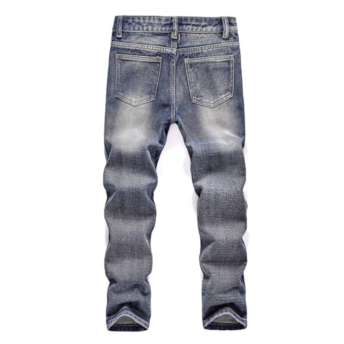 Boys' Jeans Pants High Waisted Stylish Baggy Ripped Pants Full Length Casual Vintage Streetwear Outfits2