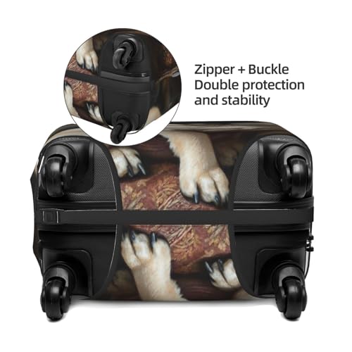 Vintage Pug Dog Elastic Travel Luggage Covers Dustproof Scratch-Resistant Suitcase Protector Fit 22-24 Inch2