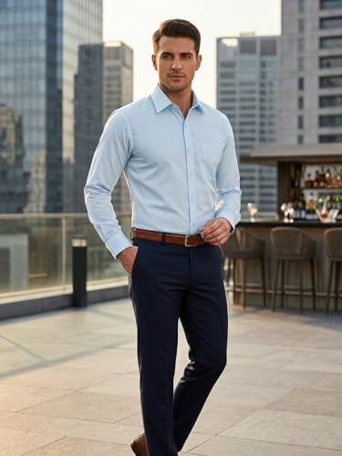 Image of Appel Touch Men's Cotton Blend Formal Shirt Full Sleeves