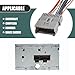gunroil 3 PCS Car Radio Harness Adapter, Stereo Harness Adapter, Stereo CD Player Conversion Tail Wire Accessory, Compatible with Chevrolet Chrysler Hummer Buick Suzuki (Grey)