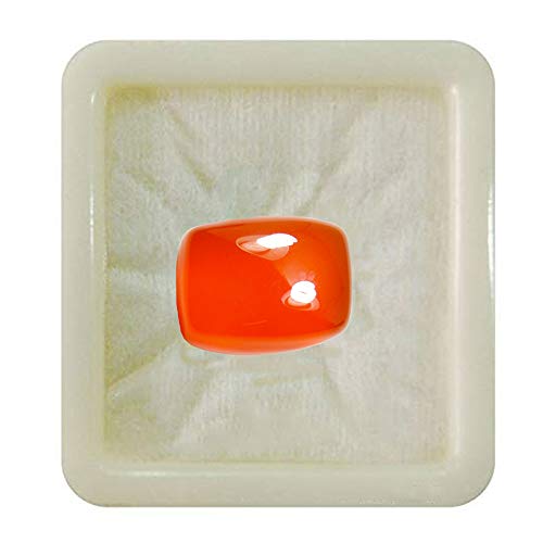 Image of Real Certified Carnelian Gemstone 2.25 Ratti 10.25 Ratti Raat-Ratua Upratna Meash Rashi Ratan Oval, Pear, Rectangle, Round Shape Chakra Healing Mangal (Mars) Stone Art and Craft Supplies
