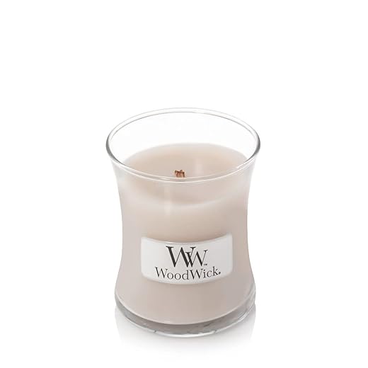 Woodwick Duftkerze im Glas, Duft: Smoked Jasmin, klein