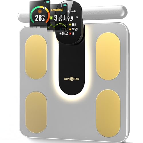 RUNSTAR Smart Body Fat Scale, Dark Black