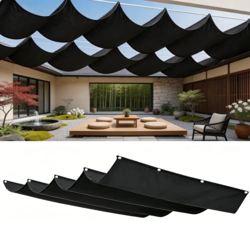 Toldo vela retráctil rectangular de alta resistencia y protección UV 98% para jardines 2