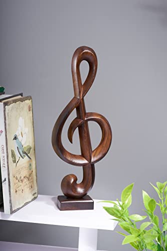 Handicraftviet Wooden Music Note Sculpture For Home Decoration And Music Lovers, Wood Music Note Figurine For Music Teachers (Wood Music Note, Black) #TOP4