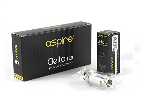 Aspire Cleito 120 Atomiseur Resistance 0,16 Ohm Pack de 5 Sans Tabac Ni Nicotine Cigarette...