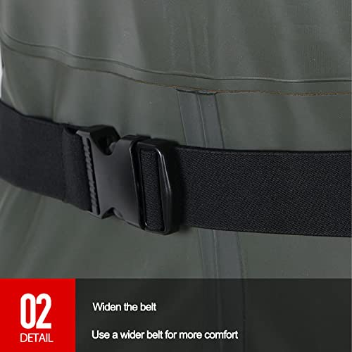 YuanDiann Waterdichte borststeltlopers met laarzen PVC verdikte versterkte visstotlopers voor waden, vliegvissen, jagen, veetwerk - Image 5