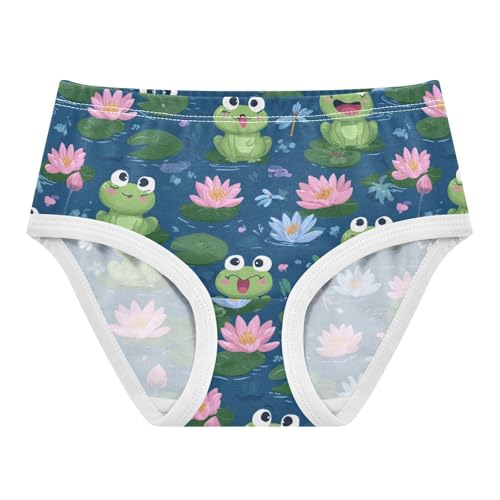 Wusikd Cute Frogs Girls' Underwear Cotton Dragonflies Girls Briefs Soft Toddler Underwear 2T