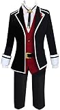 Poetic Walk Mens Sakamaki Kanato Uniform Cosplay Costume Halloween Vampire Outfit(Mens-XL, Black)