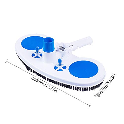 KKmoon Escova de parede e azulejo de piscina de 33,5 cm, cabeça de vácuo de piscina para aspirador d