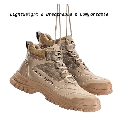 Image of WOWSTICK Lightweight Work Safety Shoes Steel Toe Industry Construction Slip Resistant Sneakers