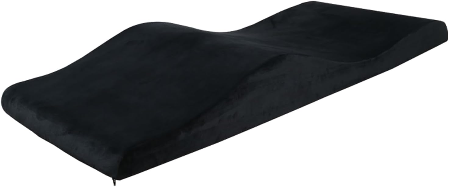 Black,180 * 60cm*14, Lash Bed Topper High-Density Foam Massage Table Mattress Topper Ergonomic Curved Massage Table Cushion Eyelash Mattress Bed for Beauty Salon Massage Bed Cover