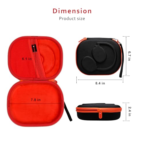 Image of XANAD Hard Case for JBL Tune 720BT /770NC /710BT /760NC /700BT /750BT /510BT /660NC /520BT /500 /E45BT and JBL Live 770NC /660NC /650BT /460NC /670NC /400BT /500BT and Wireless Headphone,Orang Red