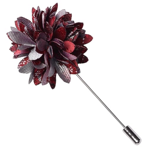 Image of GUSLESON 3.15 inch(8cm) Mens Floral Tie and Lapel Pin Necktie Hankerchief Cufflinks Set for Men