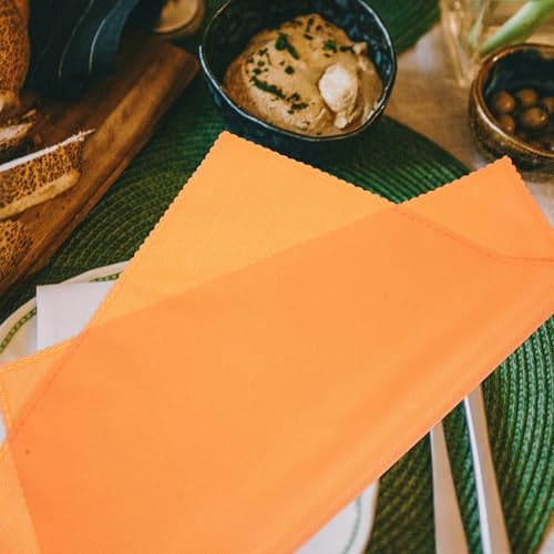 Regala estilo con Servilletas Reutilizables de Algodón Naranja para ocasiones formales 5