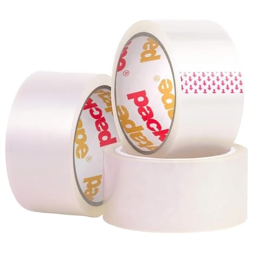 Packatape Allmänt bruk förpackningstejp 3 rullar klar 48 mm x 66 m