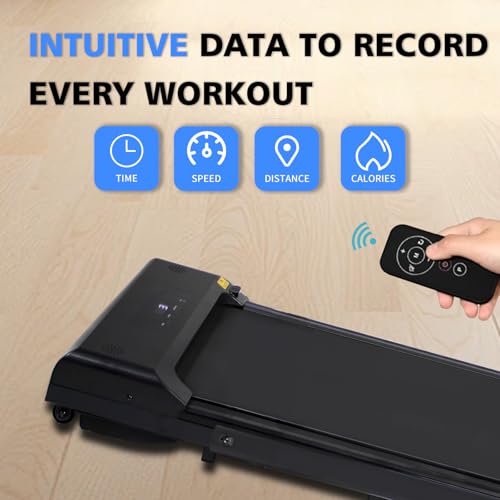 Image of Walking Pad Treadmill Under Desk 2 in 1 Folding Portable Treadmill for Home Office Walking Jogging Machine 240 lb Capacity Black