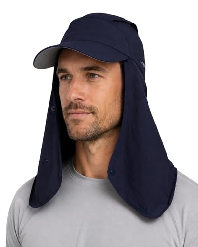 Image of Zylioo XXL Sun Hat for Big Heads, Neck Flap Fishing Cap | Roomier Outdoor Fit-Rear drape and soft crown give fuller head shapes cooler coverage on bright days.