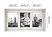 Americanflat 4x6 Triple Picture Frame in White - Distressed Wood Decorative Picture Frames with Easel and Polished Glass for Family Photos and Wall Collage - for Wall and Tabletop