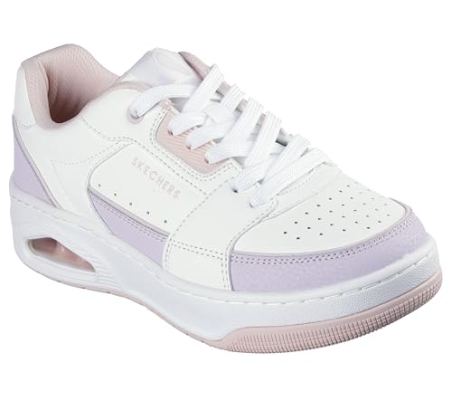 Skechers Uno Court Courted Style, Zapatillas Mujer, White, 39.5 EU