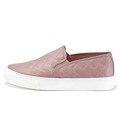Image of JENN ARDOR Womens Slip On Sneakers Perforated /Quilted Casual Shoes Fashion Walking Flats