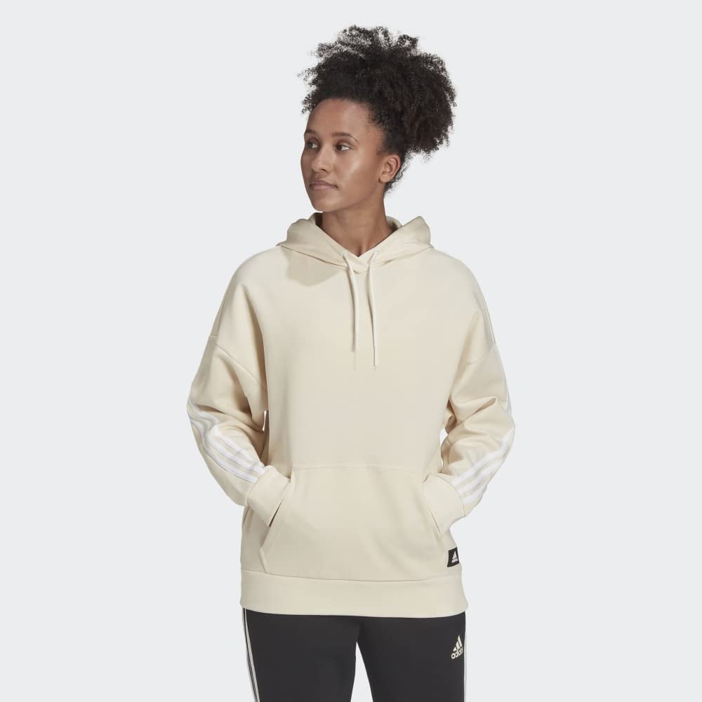 adidas Damska bluza z kapturem z trzema paskami
